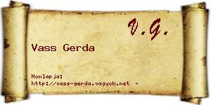 Vass Gerda névjegykártya